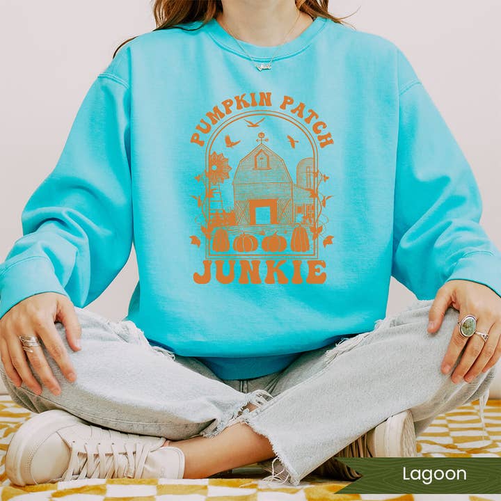 Adicto al parche de calabazas para venta al por mayor de Wildflower Apparel Co.