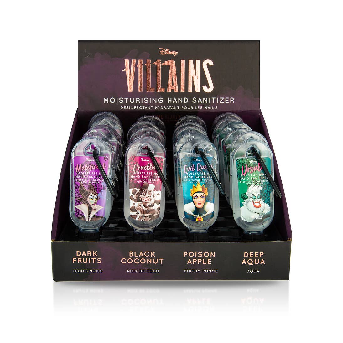 Mad Beauty - Wholesale Retailer Display - Beauty & Wellness - US Disney Villains Hand Sanitizer Display on Faire.com