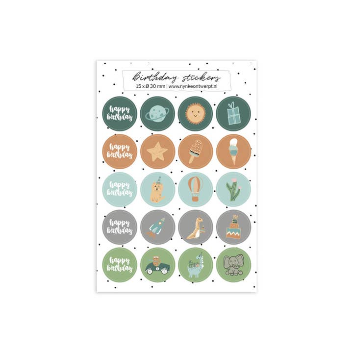 NynkeOntwerpt – Adesivo - Crianças e bebés por atacado – Autocolante A5 | Autocolantes Aniversário Menino1