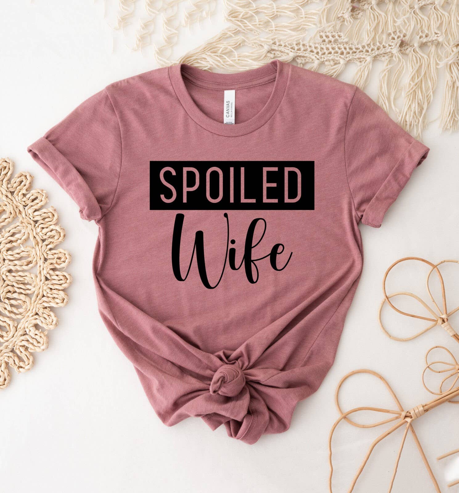 VibeClothing - Wholesale Screen Printed T-Shirt - Women's - Spoiled Wife T-shirt0