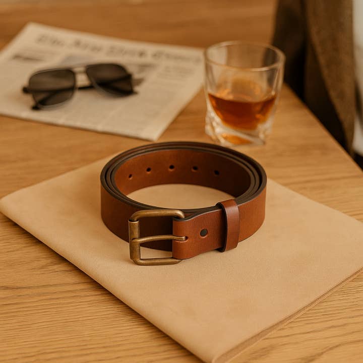 Hides – wholesale Belt – Men's – Distressed Leather Belt with Removable Buckle - 1.5in2