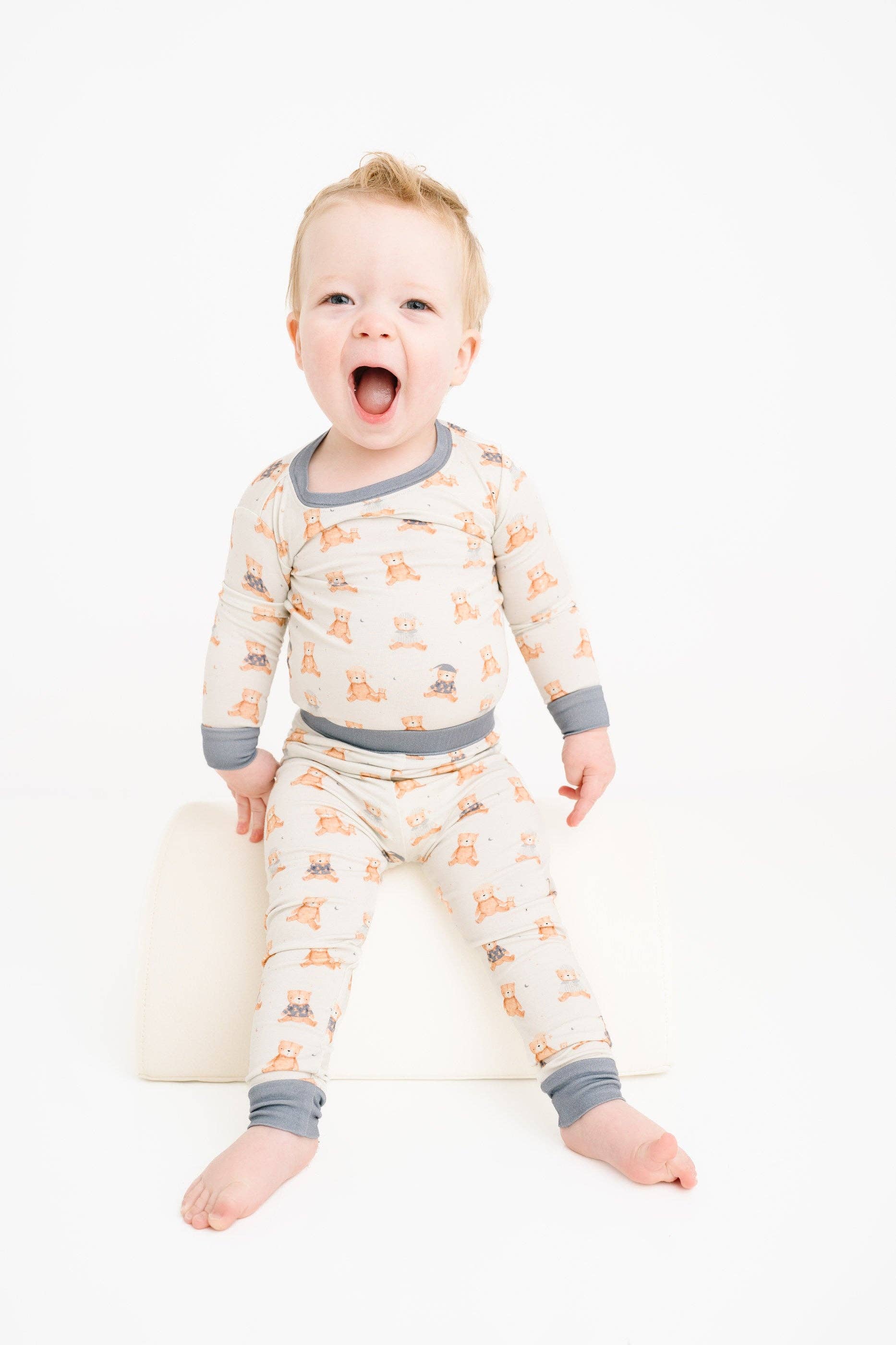 Little One Shop - Wholesale Sleepwear Set - Kids - Teddy Bedtime Bamboo Set1