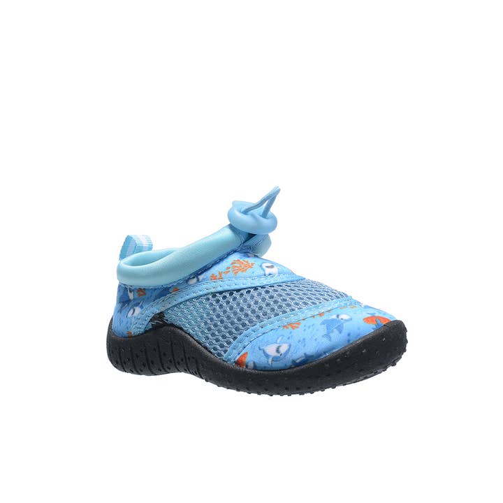 Toddler's Slip On Aquasock, Blue Shark for wholesale by AdTec
