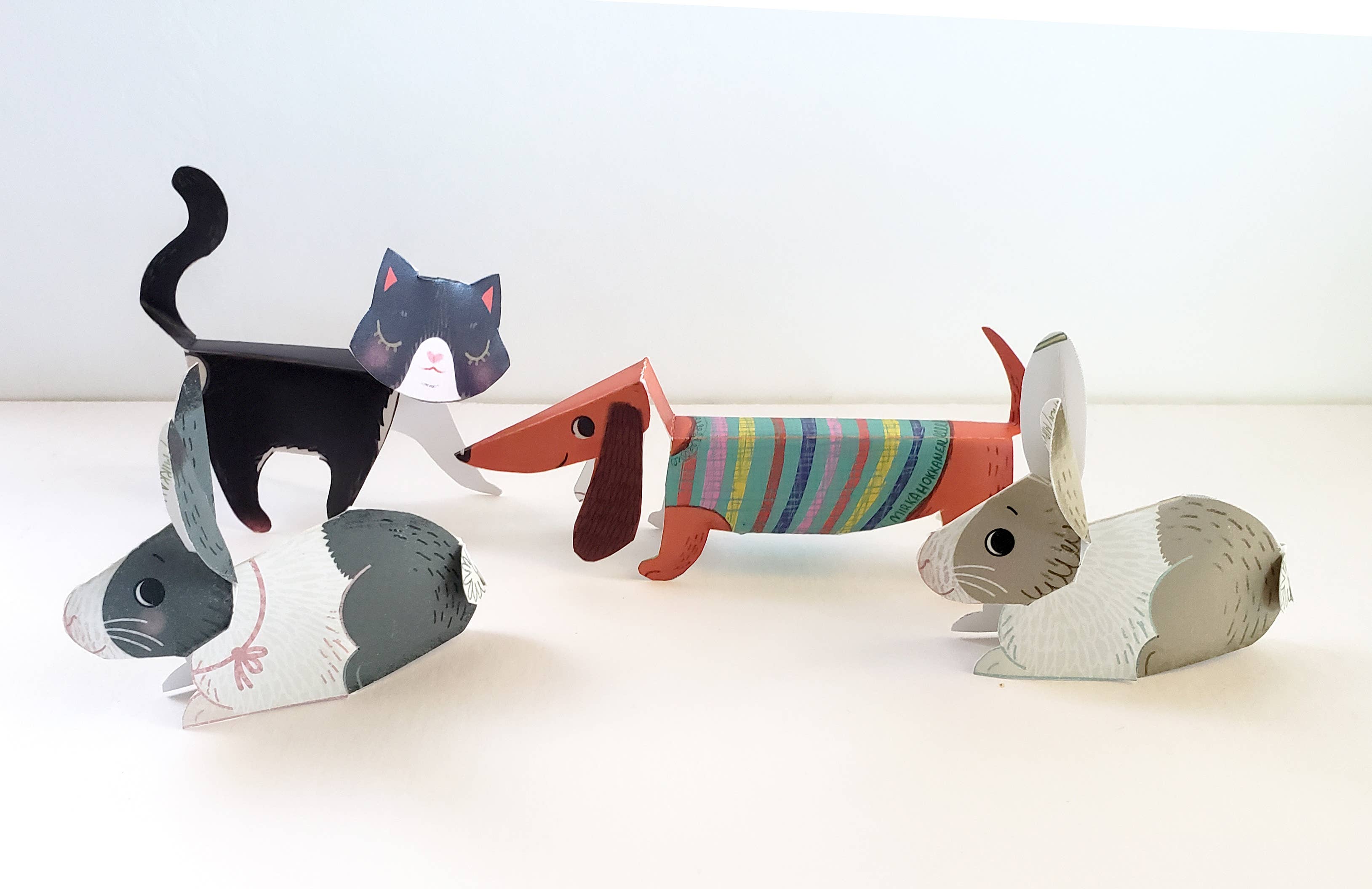 Mirka Hokkanen - Wholesale Christmas Card - Cut-n-Fold Card - Holiday Dog - Naughty or Nice6