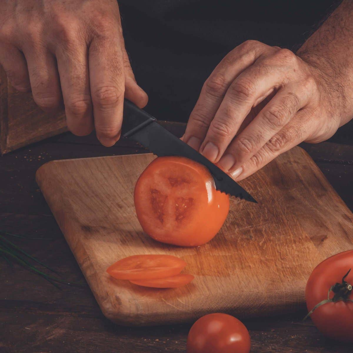 Zenker - Wholesale Keukenmes - Nirosta Black Edition gekarteld keukenmes2