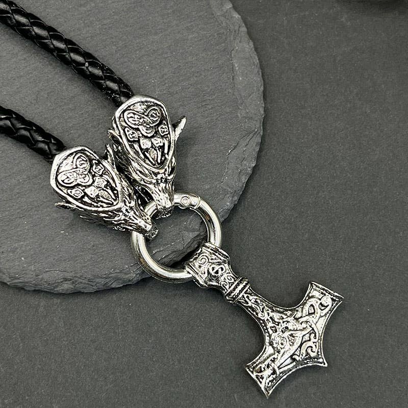 GemMeet - Wholesale Pendant/Charm Necklace - Vintage Viking Thor's Hammer Pendant Necklace4
