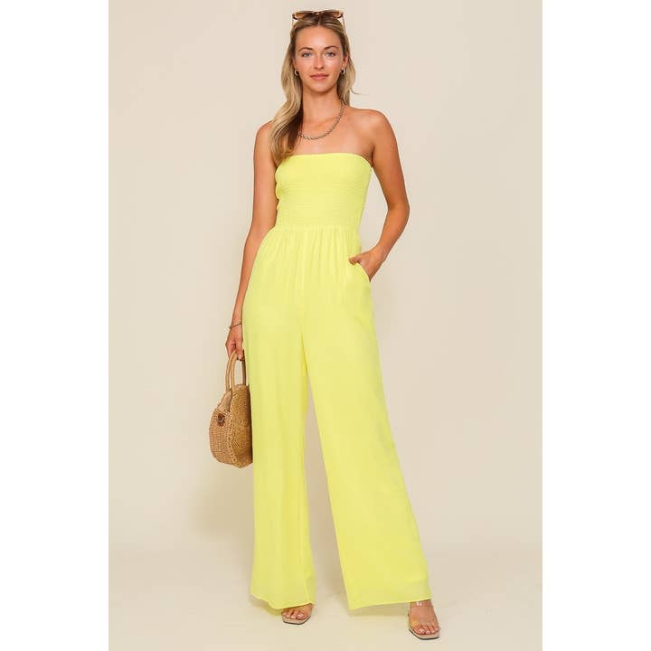 stunning smocked top jumpsuit for wholesale by Apolline