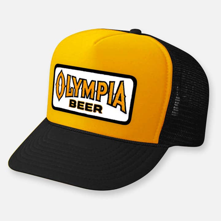 Webig Moto Company - Wholesale Trucker Hat - Unisex - OLYMPIA BEER CURVED BILL PATCH HAT3