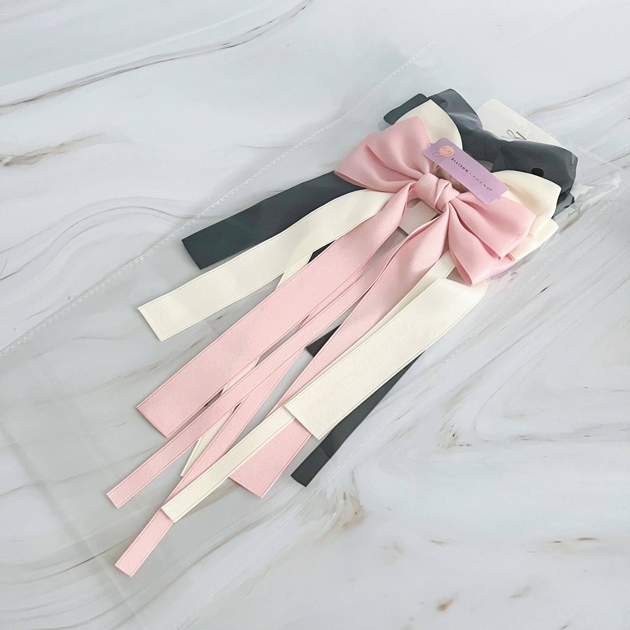 Ellison+Young – wholesale Hair clip – Women’s – Double Bow Long Hair Clip Set of 37