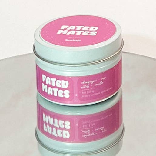 Bewick'd Studio - Wholesale Travel Candles - Fated Mates 4oz Candle - Book-Inspired Luxury Coconut Wax1