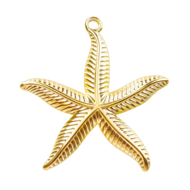 Starfish Charm Gold for wholesale by Coco Luna Collection