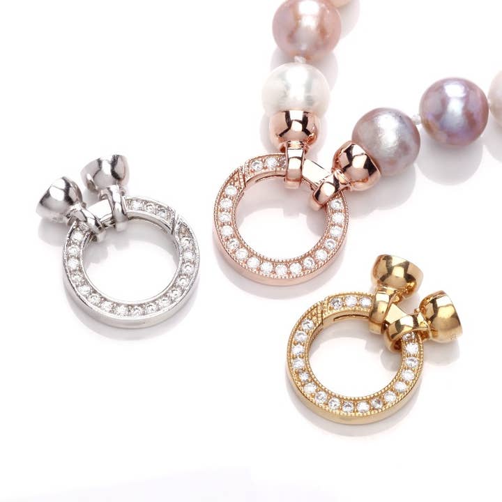 Sprung Clip Circle and Bail Clasp for wholesale by Ping Ping Jewellery