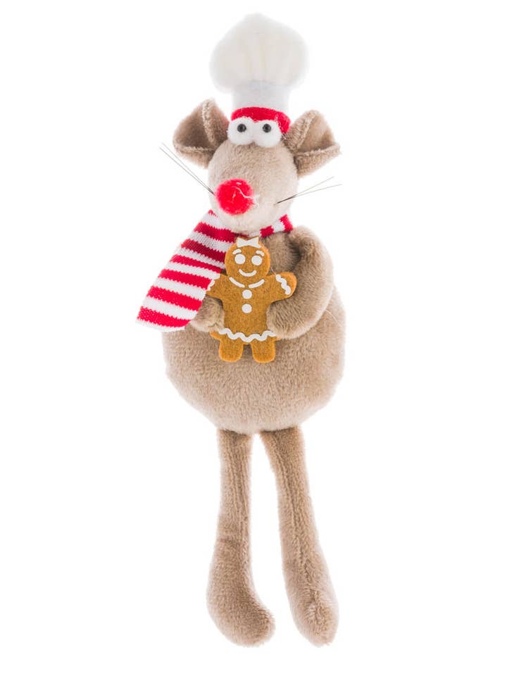 Brown Chef Mouse Doll With Gingerbread Girl for wholesale by Starlight Collection