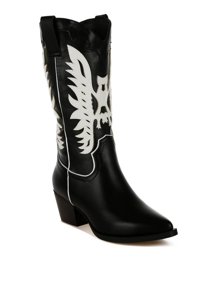 Rag Company - Wholesale Cowboy Boots - Women's - Thistle Winged Patchwork Cowboy Boots