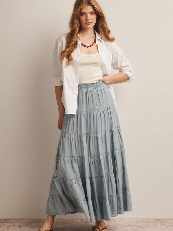 Saia Maxi em Camadas FSK0015 por atacado de Forte