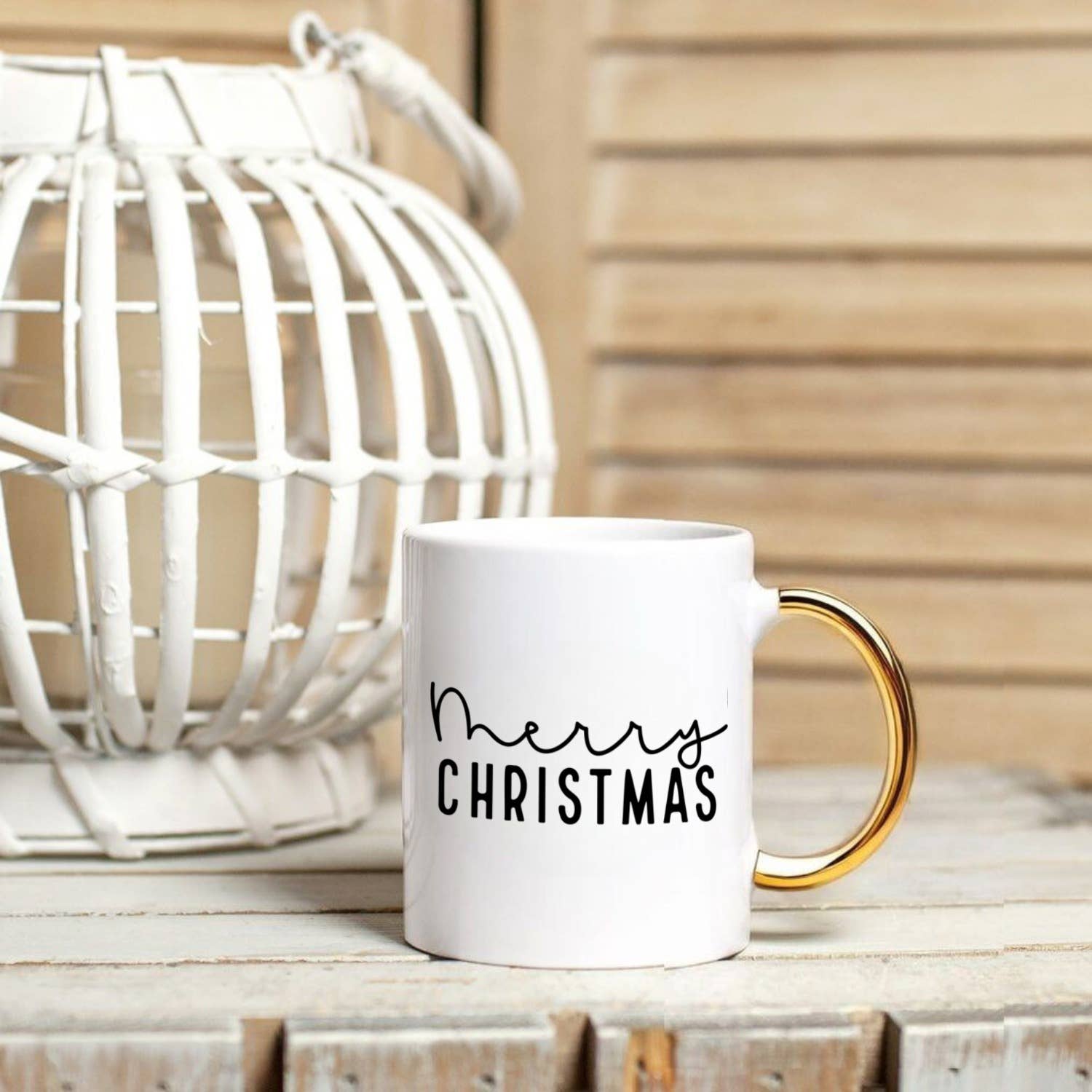 Jackson + Wyatt - Wholesale Coffee Mug - Gold Christmas Mug - Simple Merry Christmas - Minimalist2