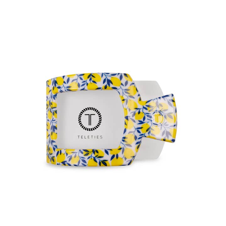 TELETIES - Wholesale Hair Clip - Women's - Flat Square Hair Clip | Medium | Limoncello