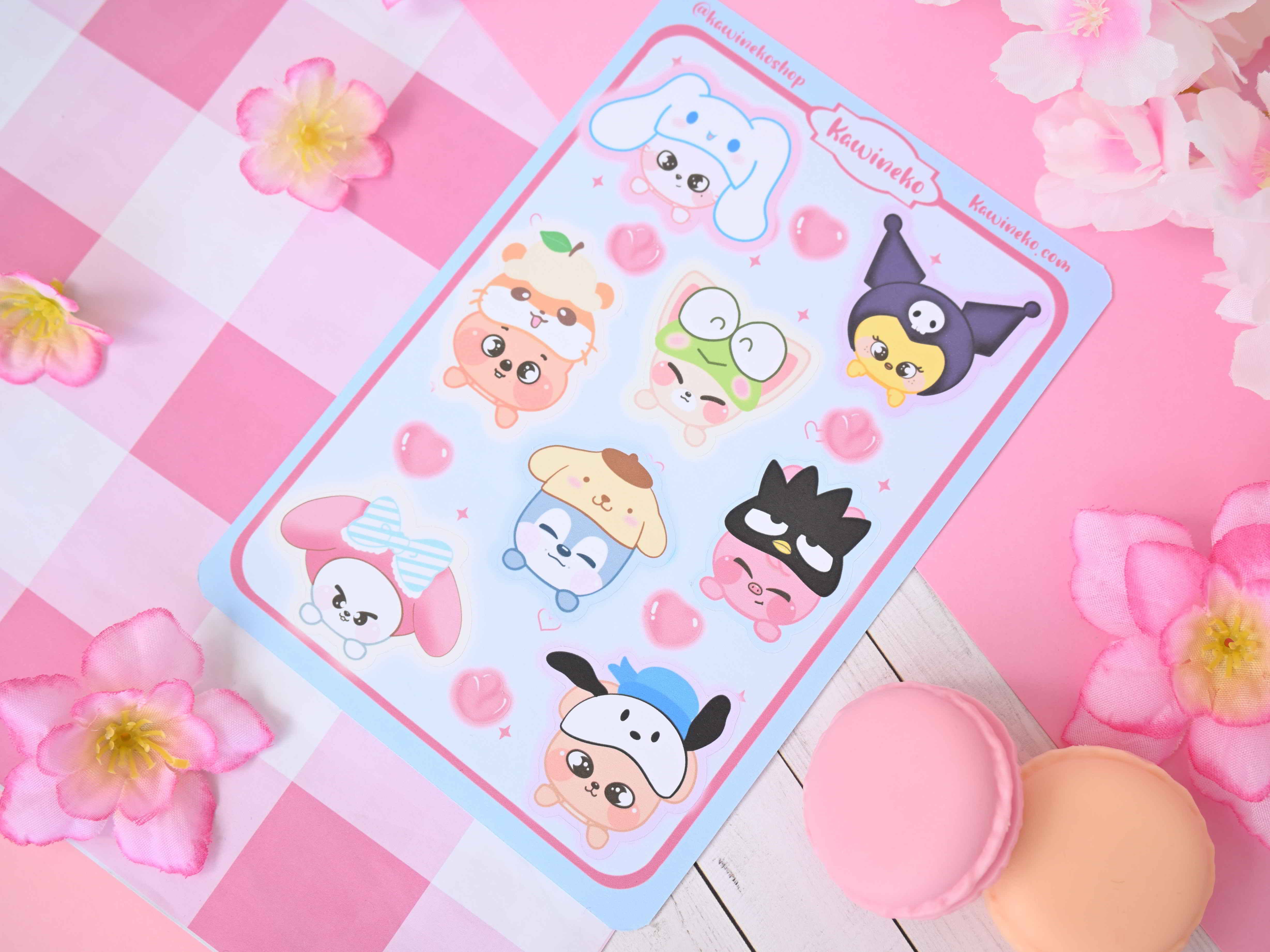 Kawineko - Wholesale Sticker - SanxSkz sticker sheet cute kpop kawaii 1