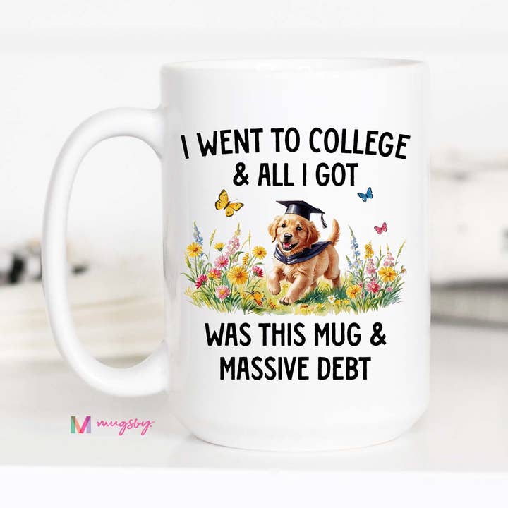 Mugsby - Wholesale Coffee Mug - I Went To College Coffee Mug, Funny Graduation Mug