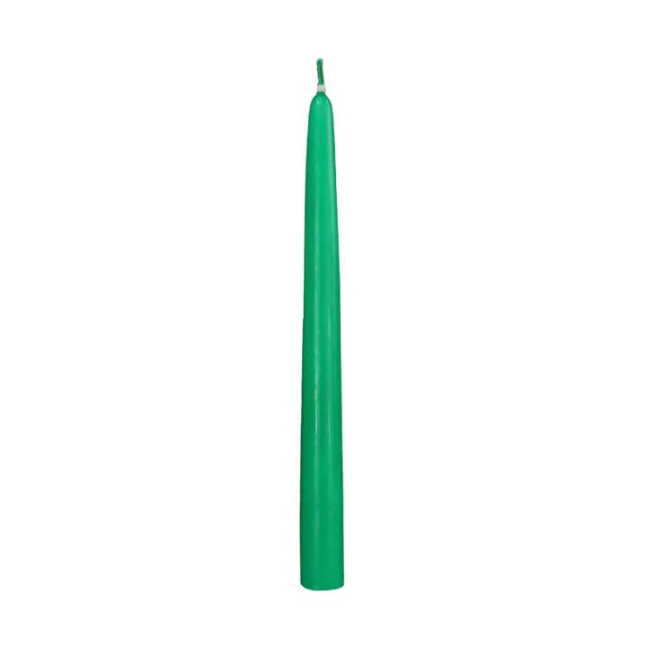 10-inch Hunter Green Taper Candle - 144 Candles for wholesale by General Wax- Candles