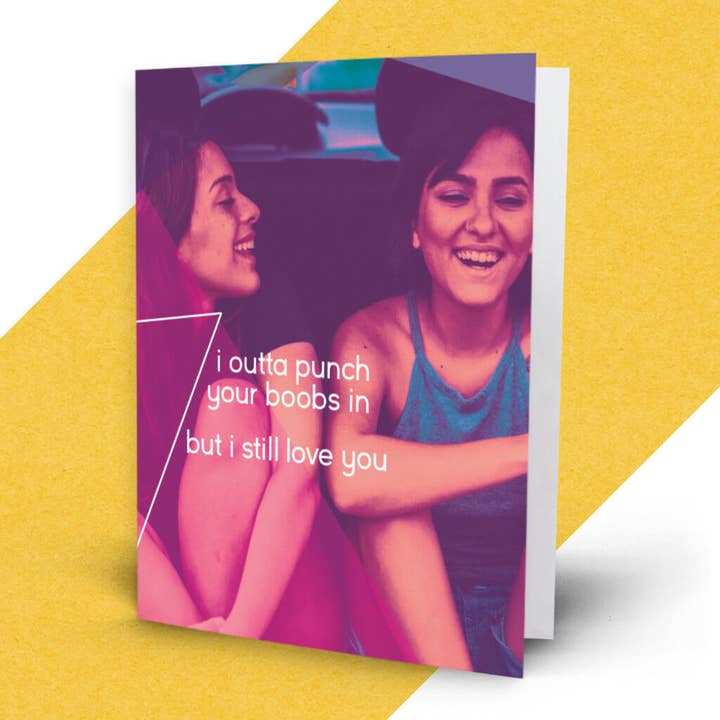 Tarjeta Punch Your Boobs para venta al por mayor de Middle Child Made