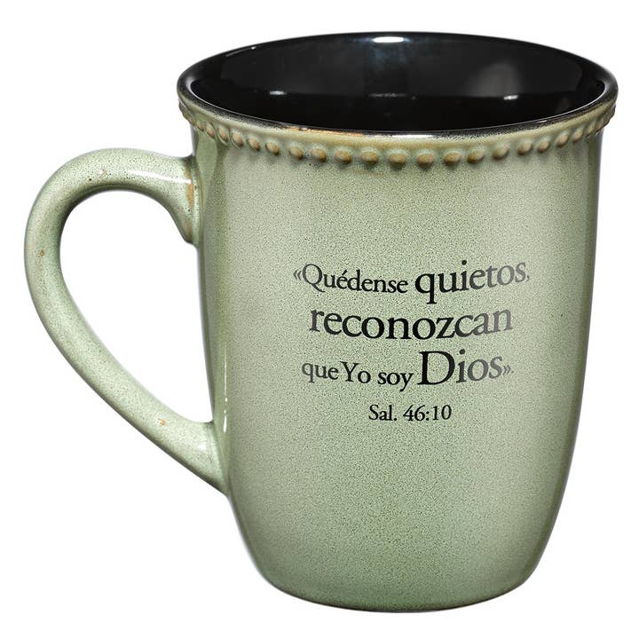 Christian Art Gifts - Wholesale Book - Adult - Taza verde Quedense quietos