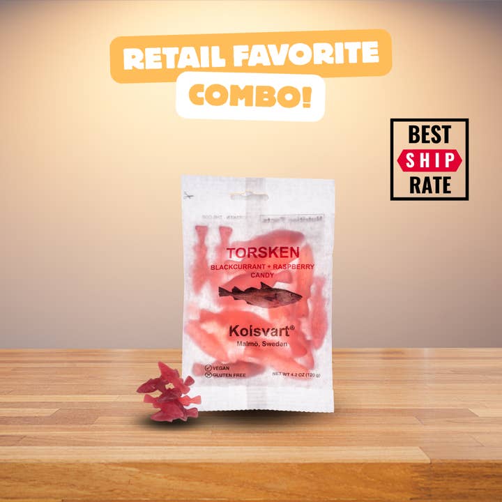 Casacella Foods - Wholesale Gummy - Kolsvart Bestseller. Top Flavors Combo. 4 cases x 15 units 2