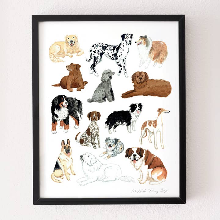 Large Dog Print for wholesale by Party Mouse Studio