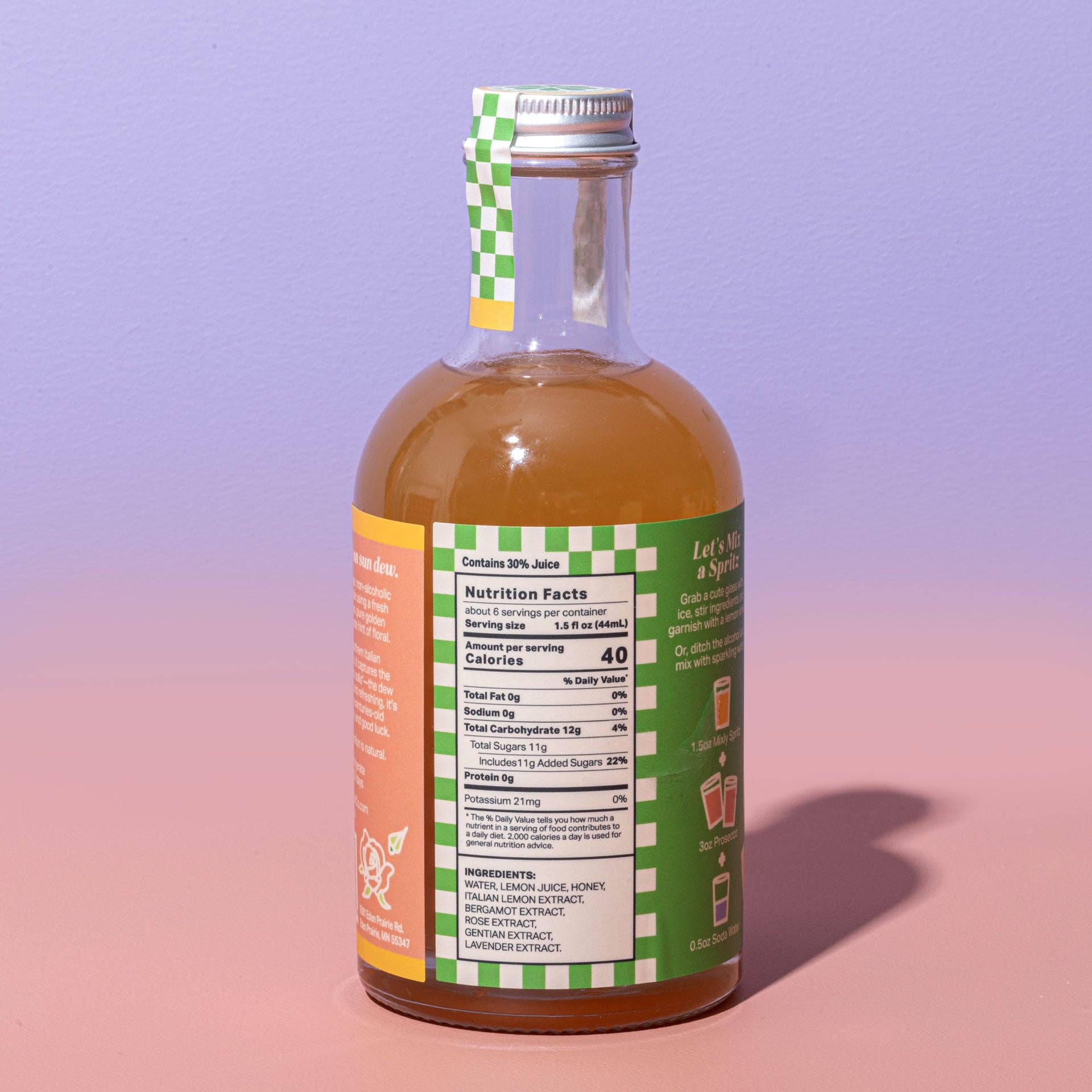 Mixly - Wholesale Cocktail Mix/Syrup - New! Italian Lemon & Rose Spritz Cocktail / Mocktail Mixer4