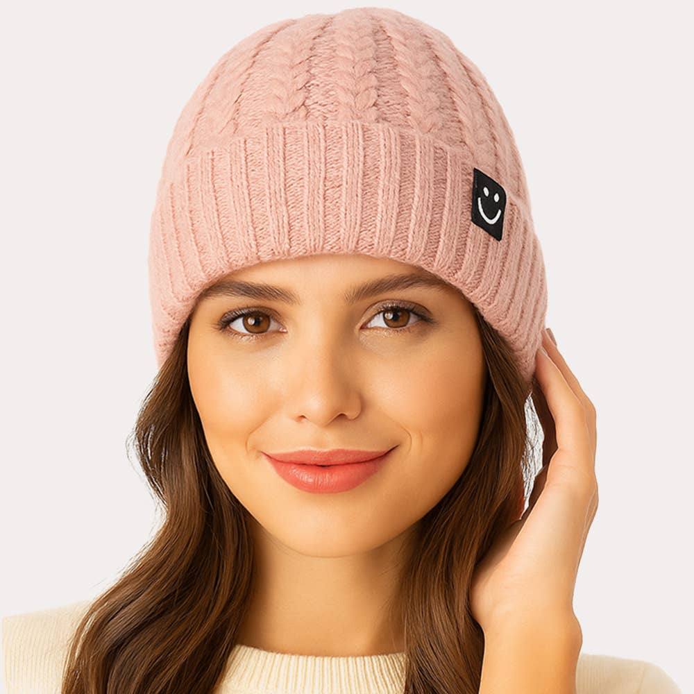 Sensibling Corp. - Vente Bonnet – femme - Bonnet d'hiver en tricot côtelé doublé de polaire3