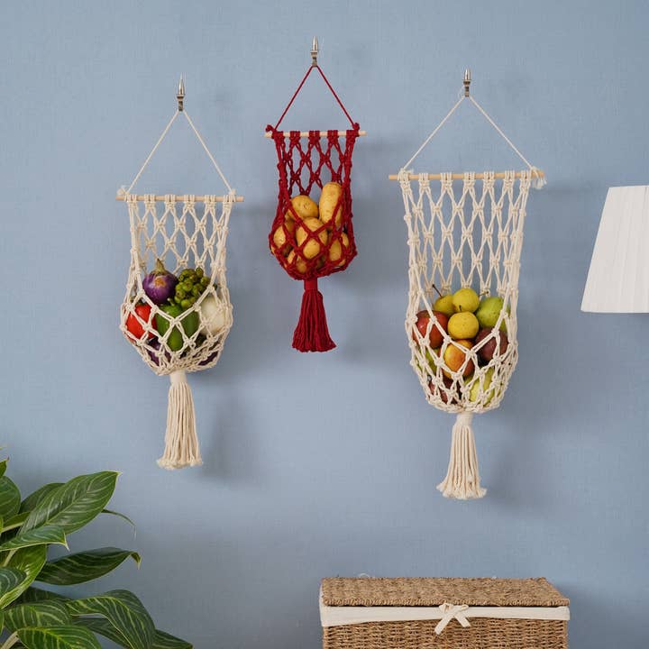 BeanDaikon - Wholesale Kitchen storage/organiser - Macrame Fruit Hanger H073