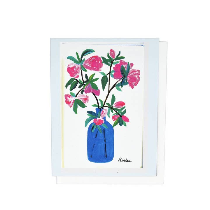 Carte de notes florales azalées pour la vente par MJLee Studio