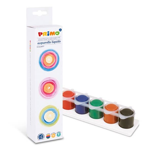 Kids Craft Supplies - Wholesale Watercolor Paint - 6 x 25ml Liquid Watercolours0