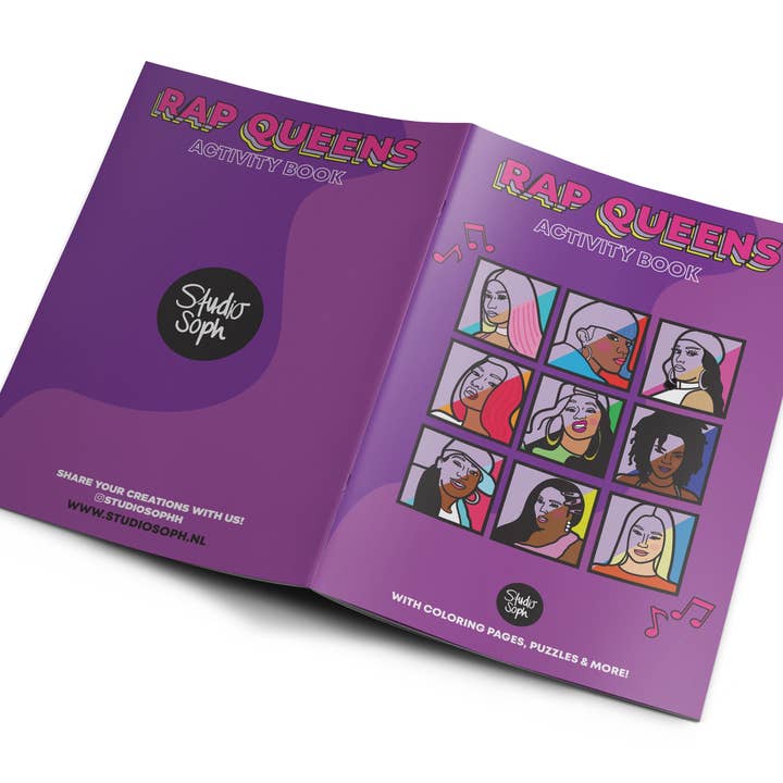 Studio Soph (We Pay Your Import Fees - We Ship DDP) - Wholesale Coloring & Activity Book - Adult - Rap Queens Activity Book6