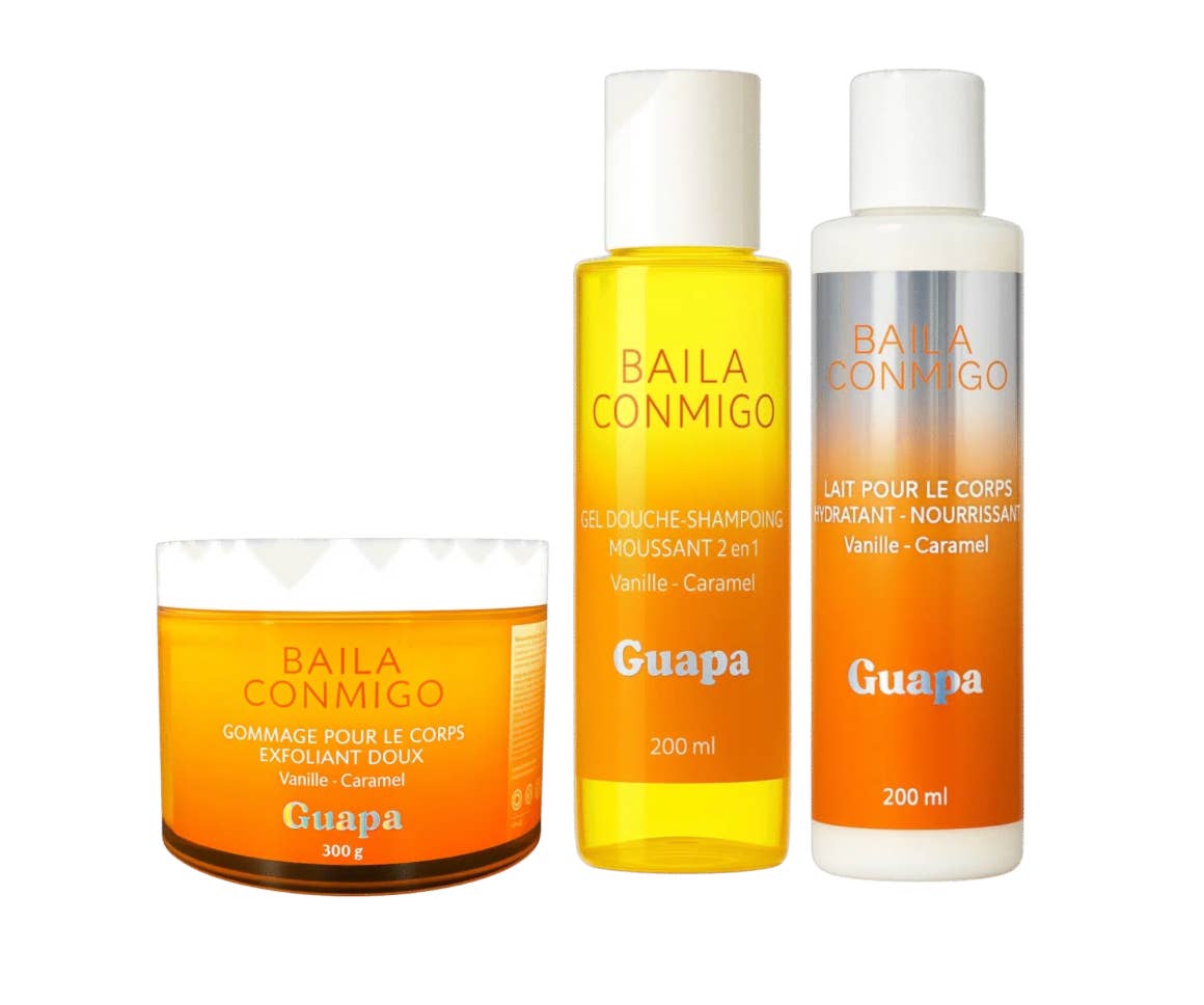 S2Z DISTRIBUTION P/O GUAPA - Wholesale Bath & Body Set - Trio Body "Piel Suave" – GUAPA – Vanilla Caramel