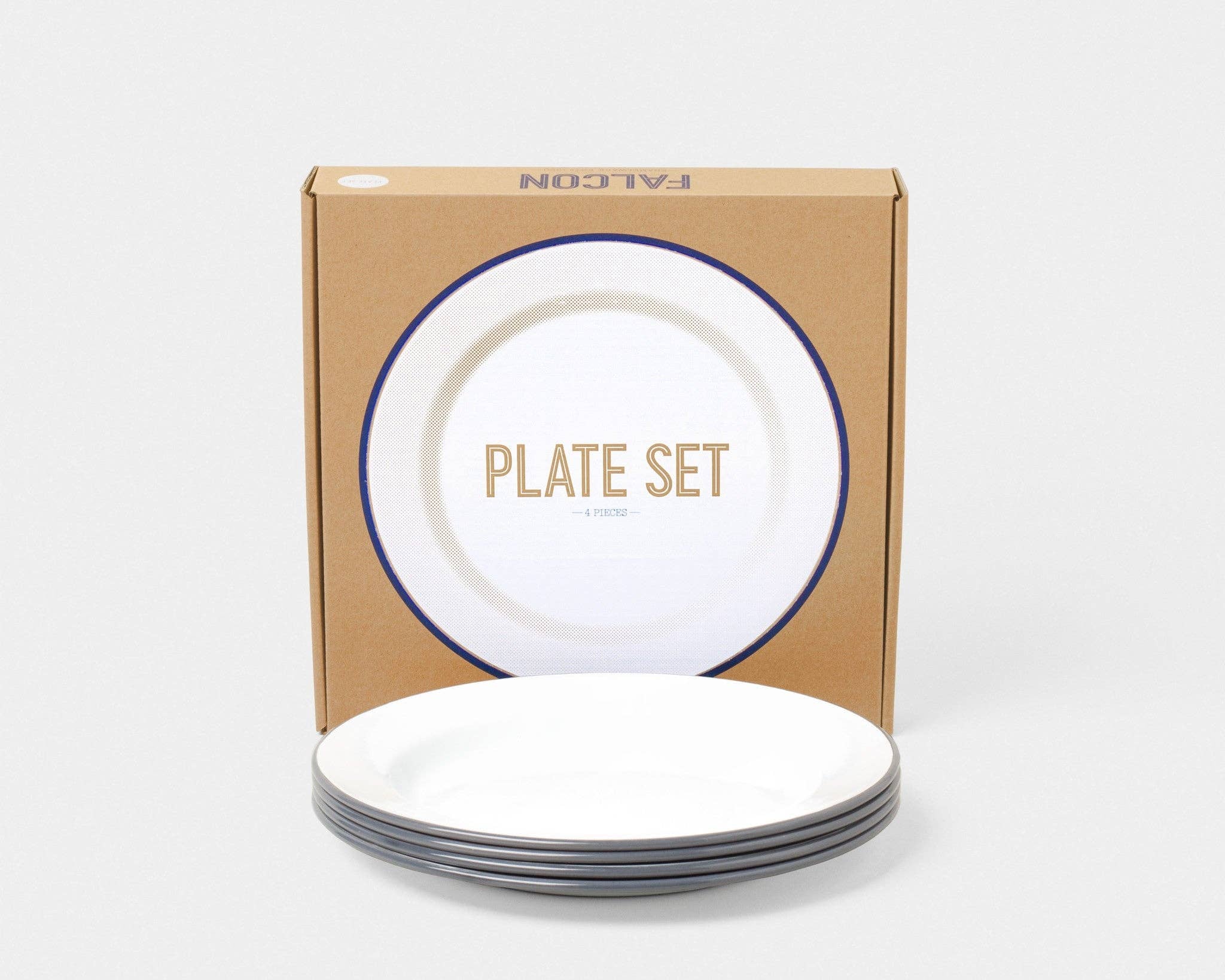 Falcon Enamelware - Vente Assiette - Set de 4 assiettes émaillées de 24 cm2