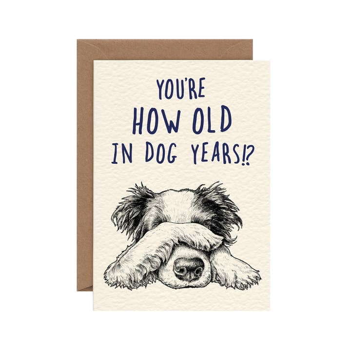 You're How Old in Dog Years? for wholesale by Hester & Cook - Stationery