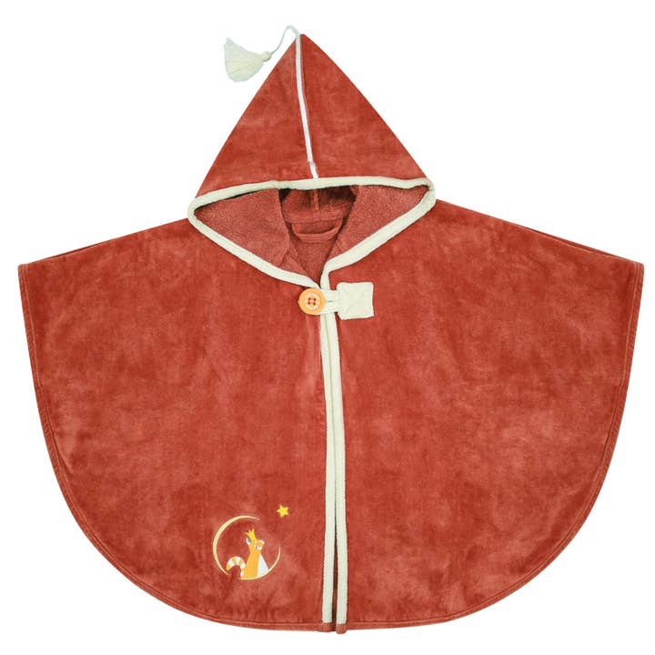 Baby and children's bath cape - The terracotta red panda for wholesale by L'Oiseau Bateau