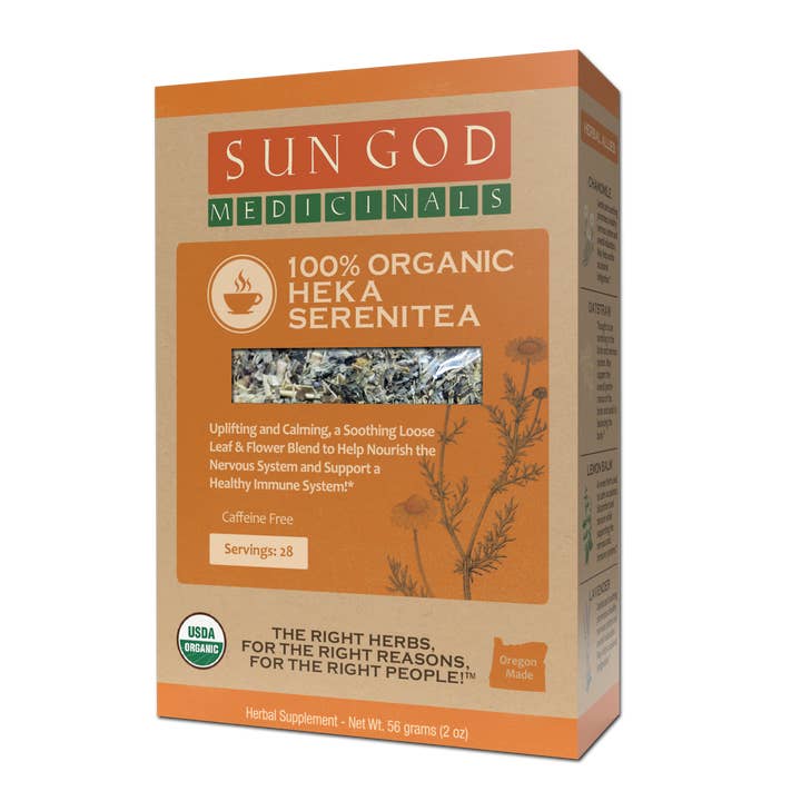 Sun God Medicinals - Wholesale Loose Tea - Organic Heka Serenitea Tea 2oz