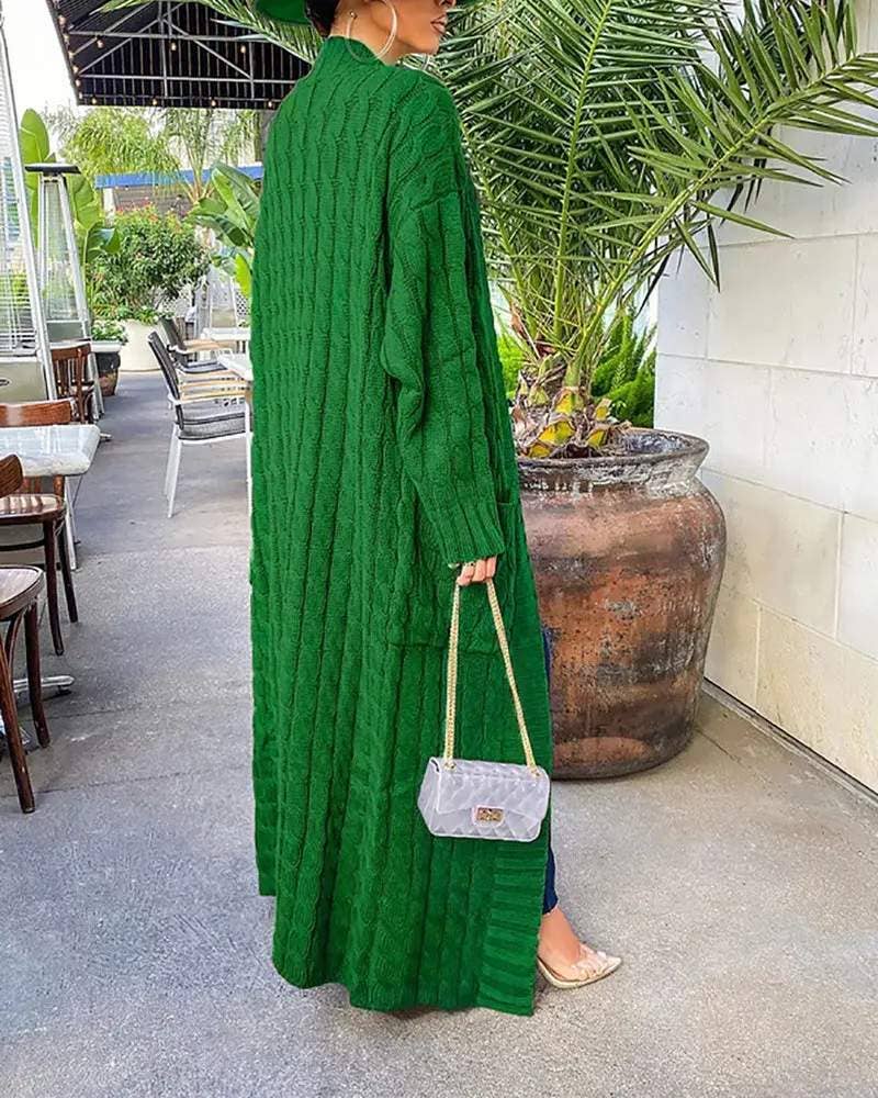 Queen Fashion – Colete - Mulher por atacado – cardigan palangre de malha de cabo frontal aberto11