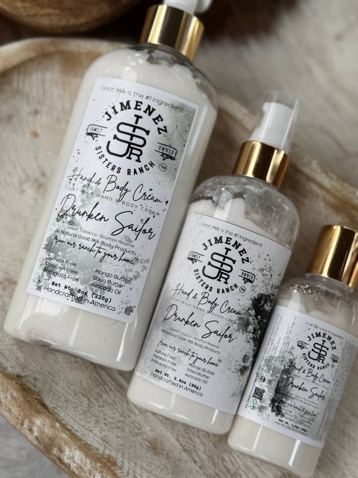 Drunken Sailor Hand & Body Cream for wholesale by Jimenez Sisters Ranch