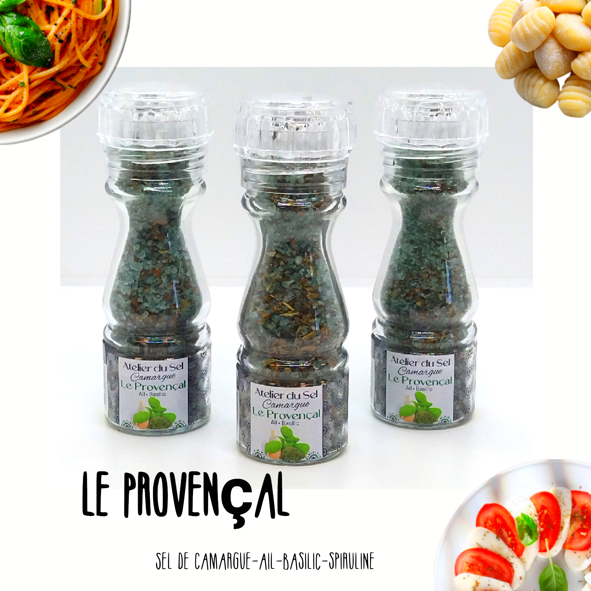 Atelier du Sel Camargue - Wholesale Salt Mill - "Le Provençal" salt mill 115 g0