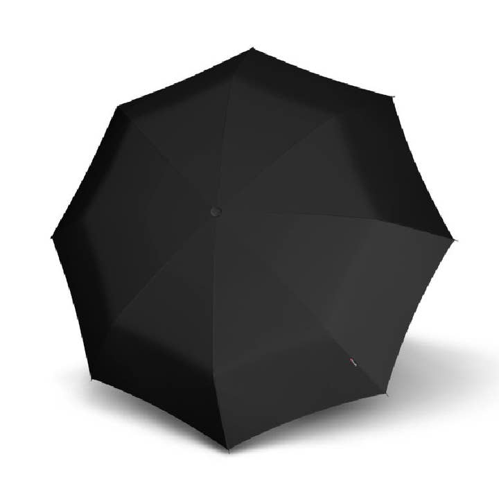 Knirps S.570 Large Automatic Folding Umbrella with Wooden Hook Handle - Black for wholesale by Knirps