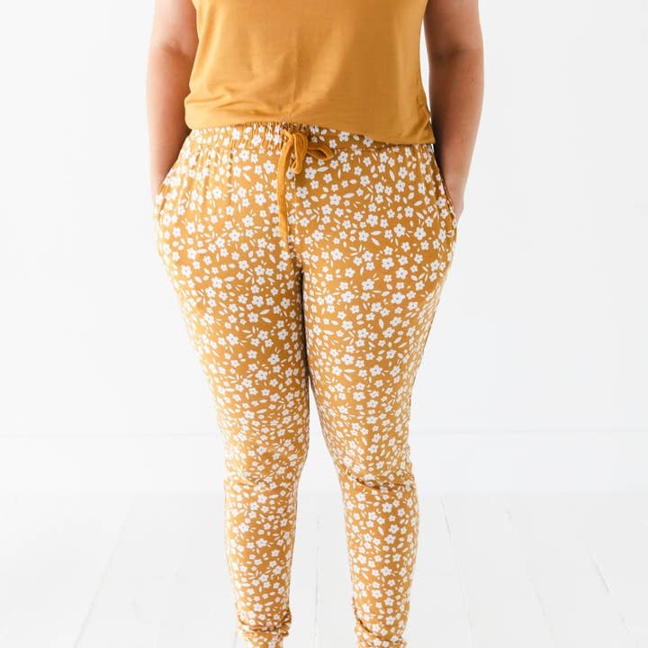 Honey Blooms Women's Jogger Pants for wholesale by Jammie Session formerly Big Dreams Little Jammies