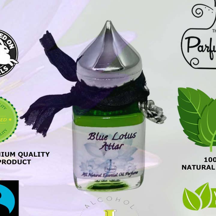 BLUE LOTUS ATTAR 100% Pure Essential Oil Perfume All Natural for wholesale by The Parfumerie,LLC.