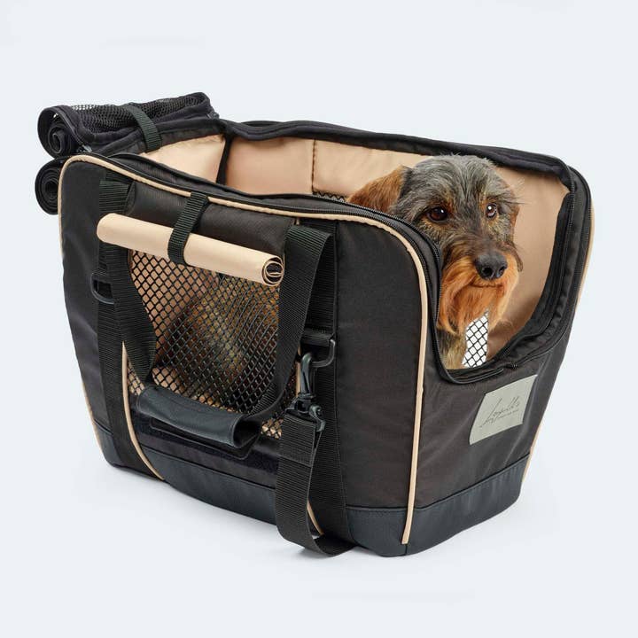 Leopold's Finest for dogs - Wholesale Pet Carrier - Dog - Bicycle bag for dogs black1