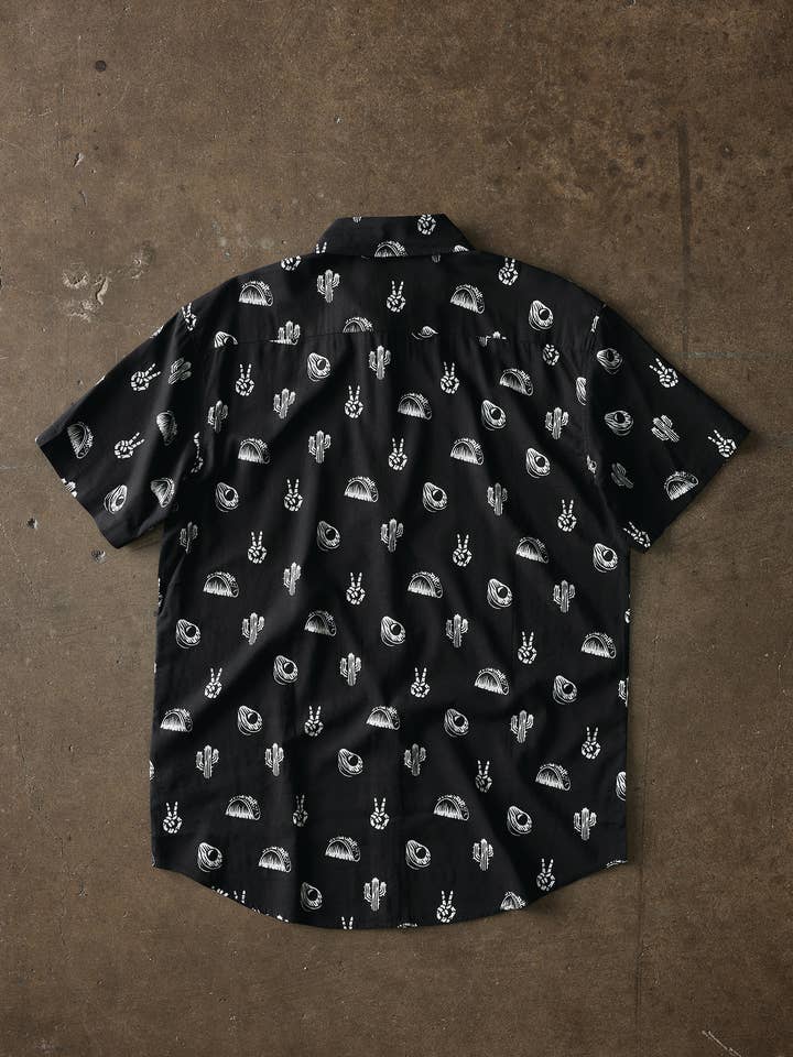 Pyknic - Wholesale Button Down Shirt - Unisex - No Problemo Cactus Tacos Casual Button Down Shirt Men Women