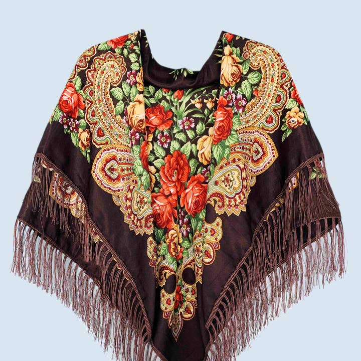 JC023322 Rose Floral Fringe-Detailed Square Scarf/Shawl and other Purchase Wholesale shawl fringe. Free Returns & Net 60 Terms on Faire trending on Faire.