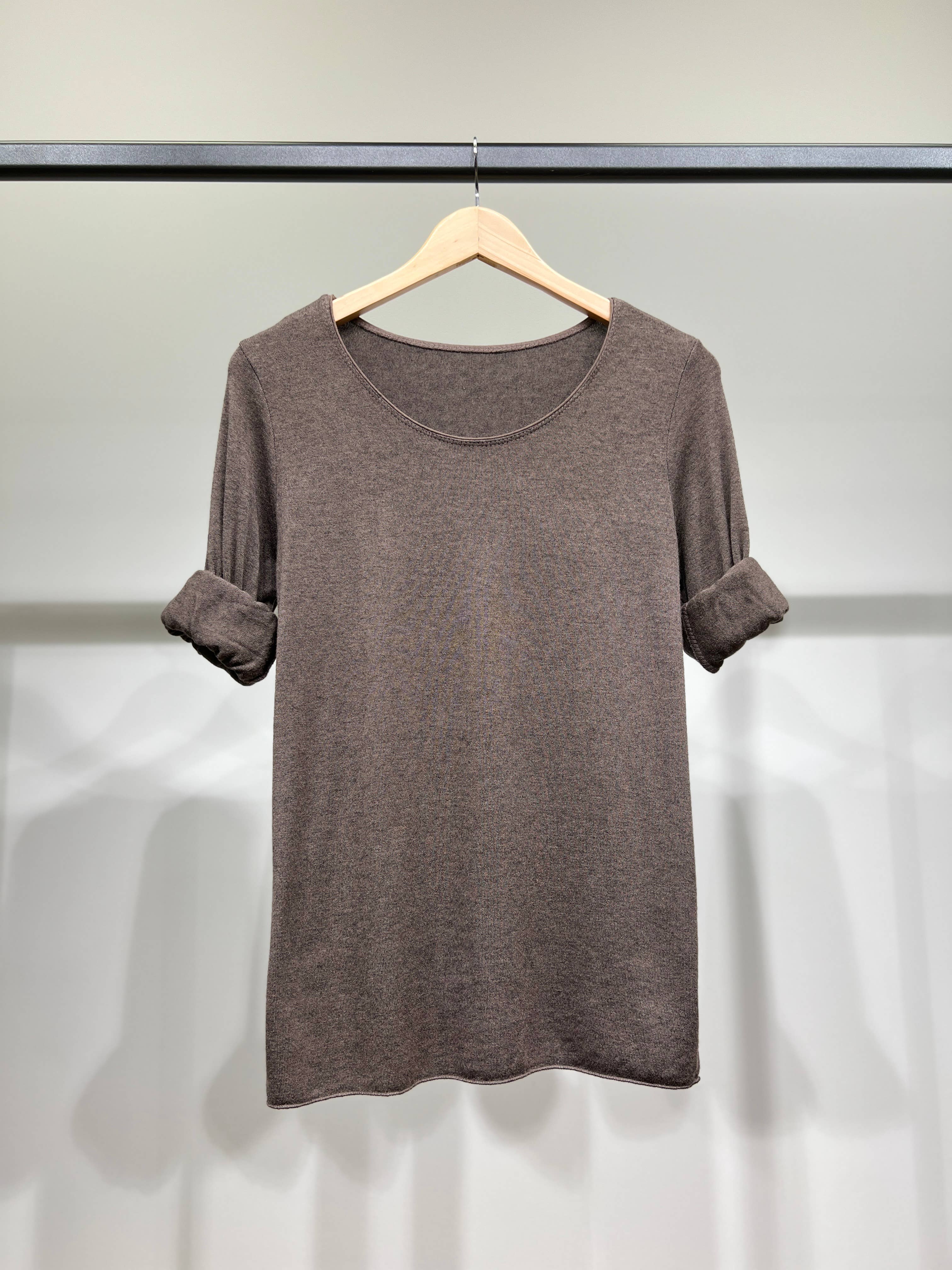 L'Emotion - Wholesale T-Shirt - Women's - Long Sleeve Round Neck T-Shirt 30% Wool 30% Angora30