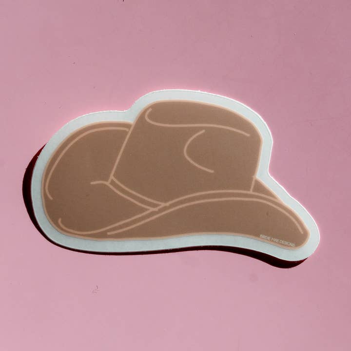 Cowboy Hat Sticker | Western Country Sticker, Vinyl Sticker for wholesale by Birdie Mae Designs